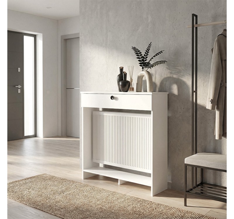 Κονσόλα - Κάλυμμα καλοριφέρ Opelya Megapap χρώμα λευκό 90x31,4x100εκ.