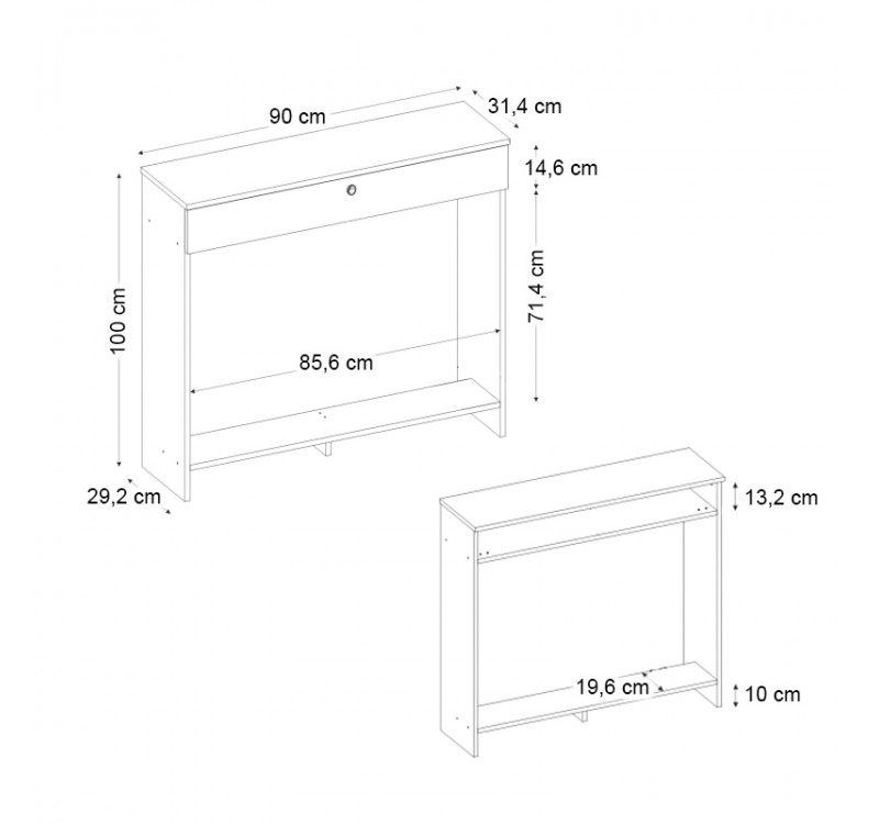 Κονσόλα - Κάλυμμα καλοριφέρ Opelya Megapap χρώμα λευκό 90x31,4x100εκ.