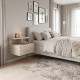 Κομοδίνο επιτοίχιο Mislina Megapap χρώμα travertine 40x33,2x32εκ.