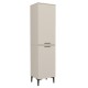Ντουλάπι με καλάθι απλύτων Singa Megapap χρώμα sandstone 45x40x180εκ.
