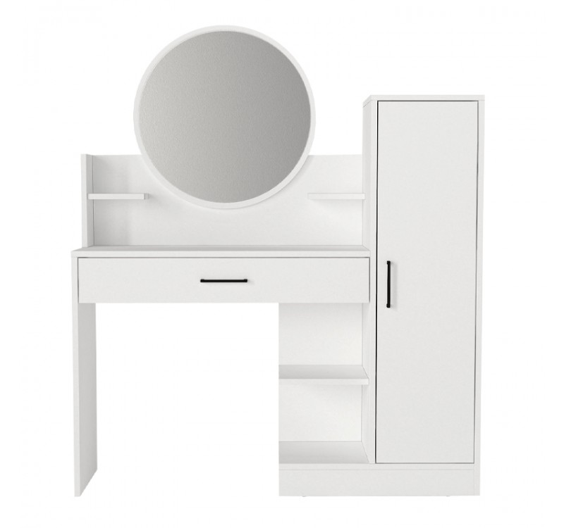 Τουαλέτα με καθρέπτη Andera Megapap χρώμα λευκό 123,9x35x144,4εκ.