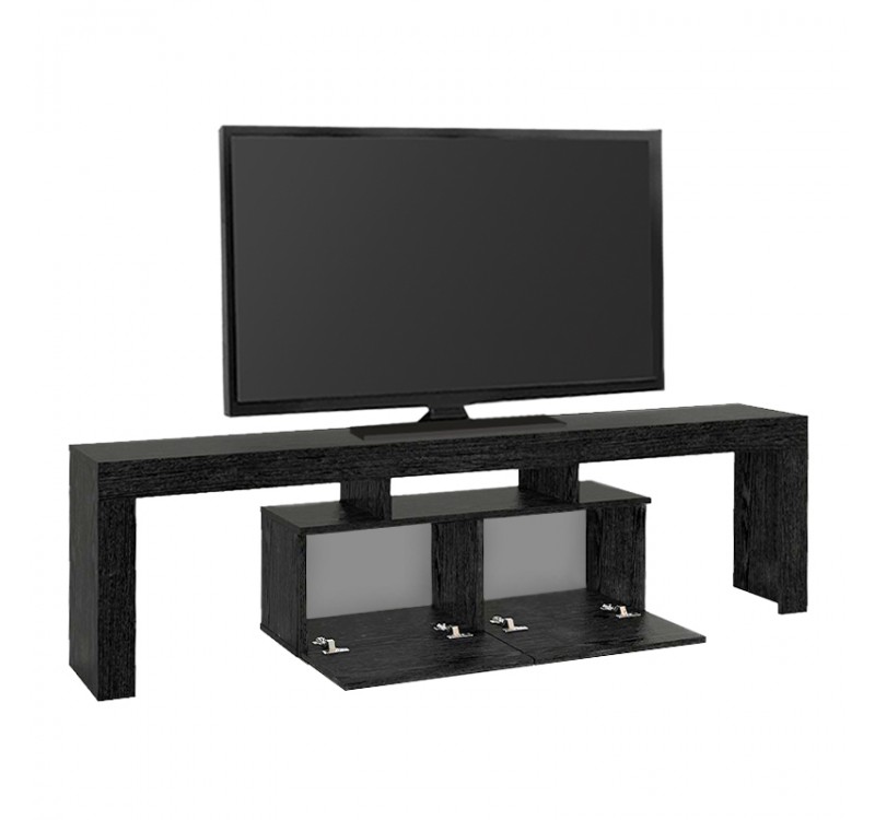 Έπιπλο τηλεόρασης Woodra Megapap χρώμα sencron black 180x31,3x50,2εκ.