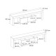 Έπιπλο τηλεόρασης Woodra Megapap χρώμα sencron black 180x31,3x50,2εκ.
