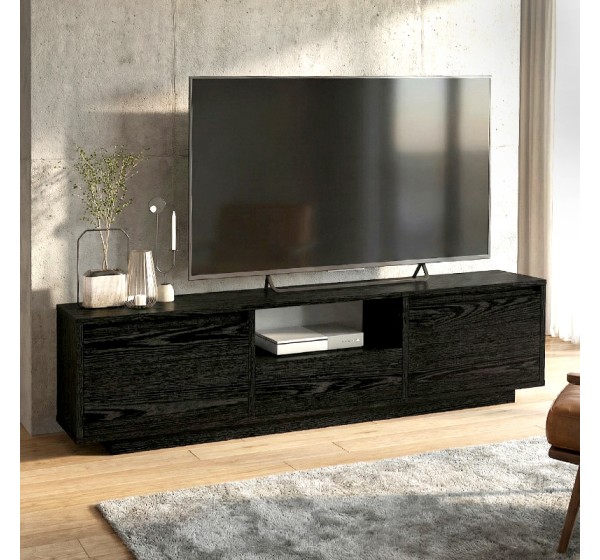 Έπιπλο τηλεόρασης Lumbera Megapap χρώμα sencron black 160x29,5x42εκ.