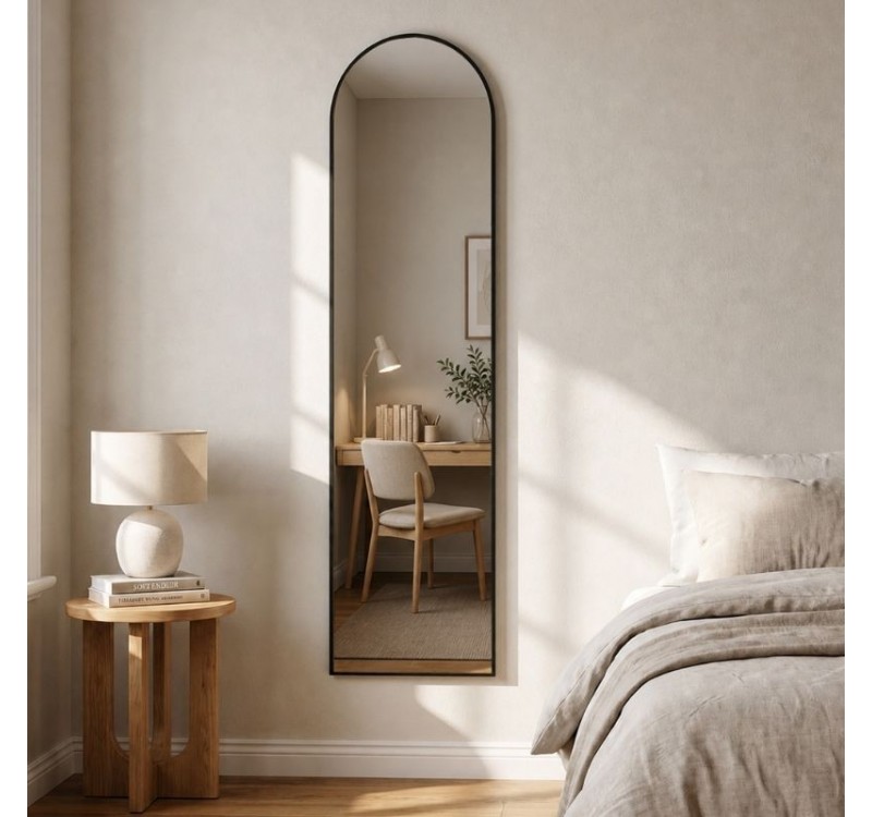 Καθρέπτης δαπέδου - τοίχου Agalu Μegapap χρώμα sencron black 40x150εκ.