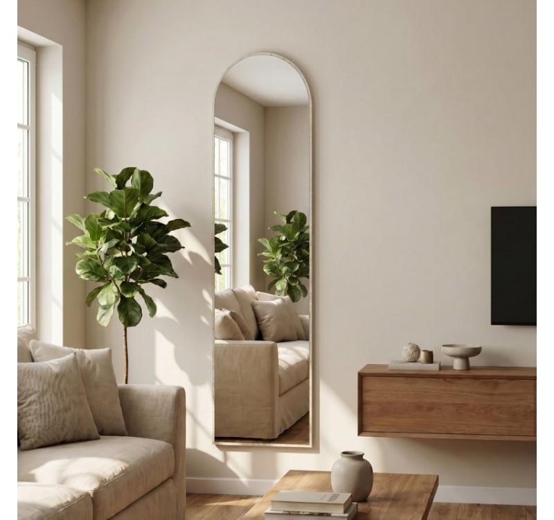 Καθρέπτης δαπέδου - τοίχου Agalu Μegapap χρώμα travertine 40x150εκ.