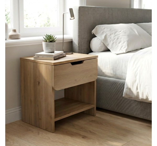 Κομοδίνο Mida Megapap χρώμα sepet oak 45x40x52εκ.