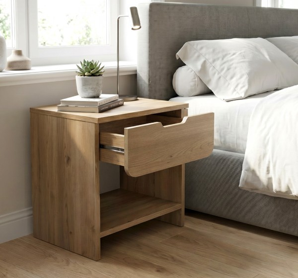 Κομοδίνο Mida Megapap χρώμα sepet oak 45x40x52εκ.