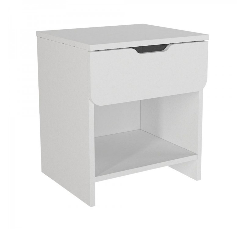 Κομοδίνο Mida Megapap χρώμα λευκό 45x40x52εκ.
