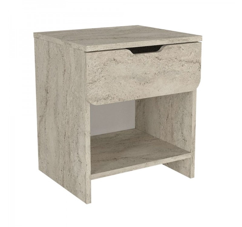 Κομοδίνο Mida Megapap χρώμα travertine 45x40x52εκ.