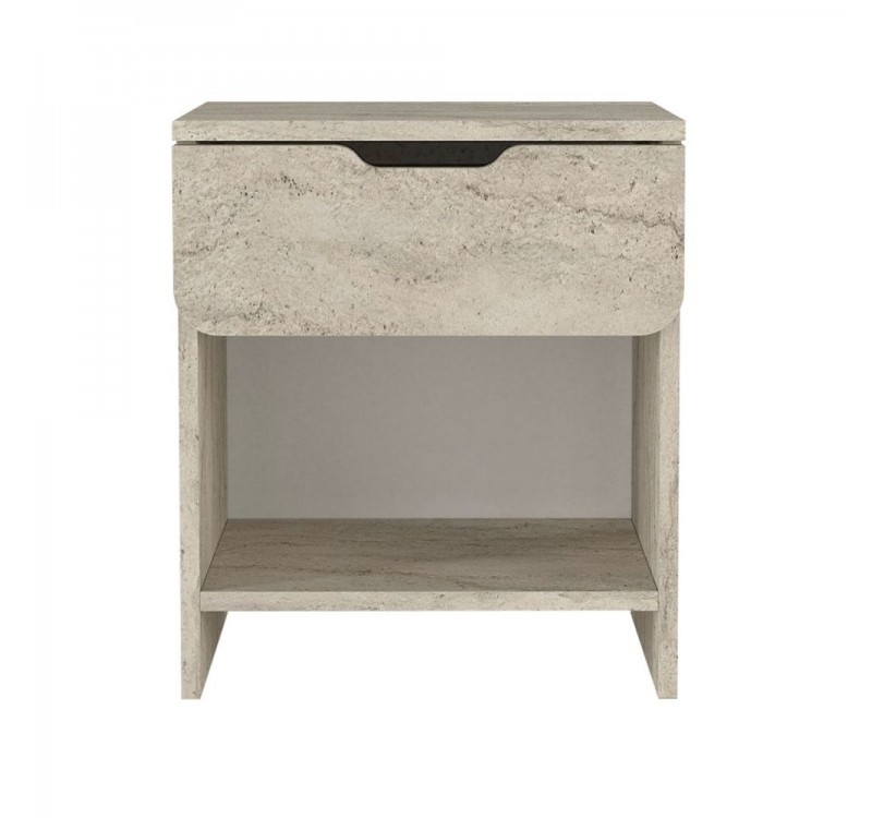 Κομοδίνο Mida Megapap χρώμα travertine 45x40x52εκ.