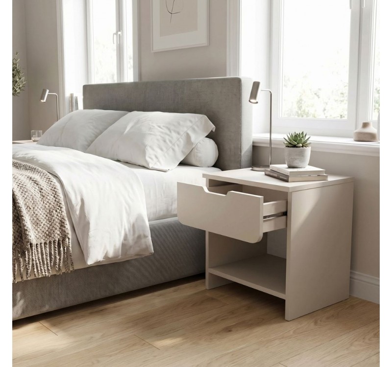Κομοδίνο Mida Megapap χρώμα sandstone 45x40x52εκ.