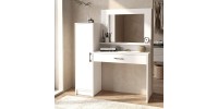 Τουαλέτα με καθρέπτη Kaunos Megapap χρώμα λευκό 123,8x40x148,2εκ.