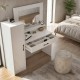 Τουαλέτα με καθρέπτη Kaunos Megapap χρώμα λευκό 123,8x40x148,2εκ.