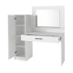 Τουαλέτα με καθρέπτη Kaunos Megapap χρώμα λευκό 123,8x40x148,2εκ.