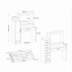 Τουαλέτα με καθρέπτη Kaunos Megapap χρώμα λευκό 123,8x40x148,2εκ.