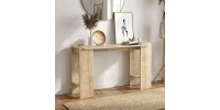 Κονσόλα Mendoza Megapap χρώμα sapphire oak - travertine 130,8x35x76,8εκ.