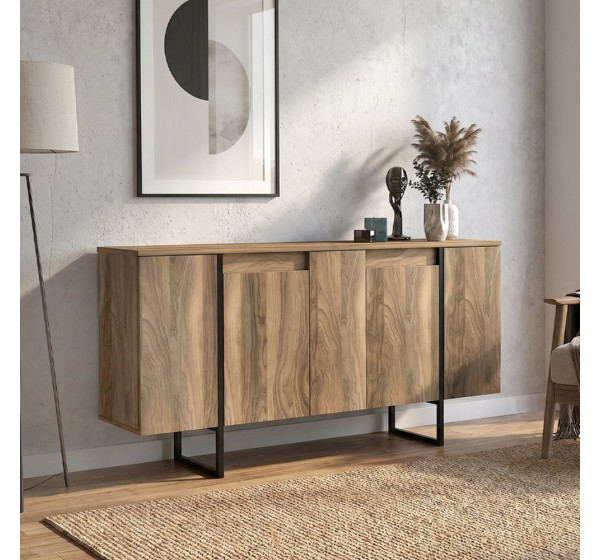 Μπουφές Orontes Megapap χρώμα καρυδί 160x35,2x80εκ.