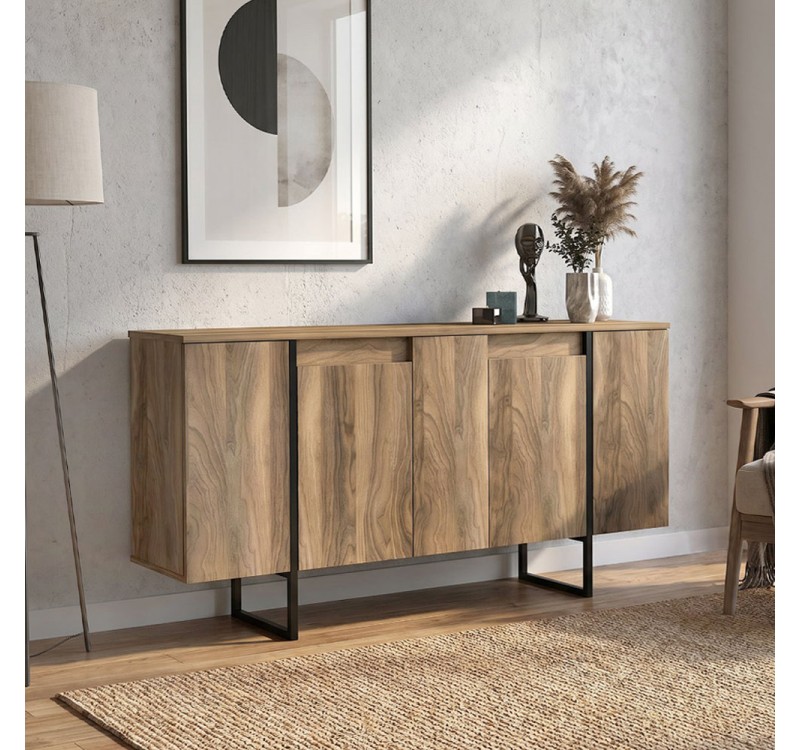 Μπουφές Orontes Megapap χρώμα καρυδί 160x35,2x80εκ.