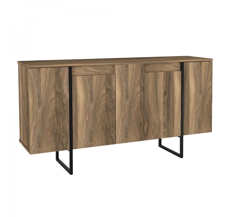 Μπουφές Orontes Megapap χρώμα καρυδί 160x35,2x80εκ.