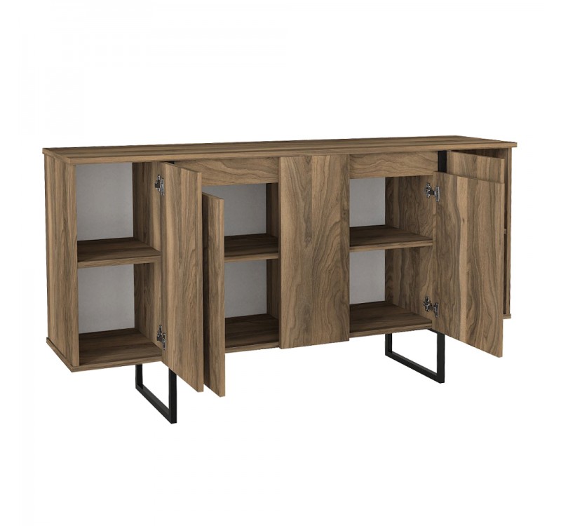 Μπουφές Orontes Megapap χρώμα καρυδί 160x35,2x80εκ.