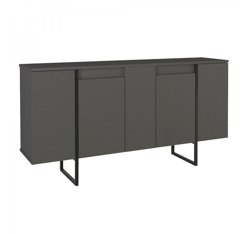 Μπουφές Orontes Megapap χρώμα ανθρακί 160x35,2x80εκ.