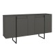 Μπουφές Orontes Megapap χρώμα ανθρακί 160x35,2x80εκ.