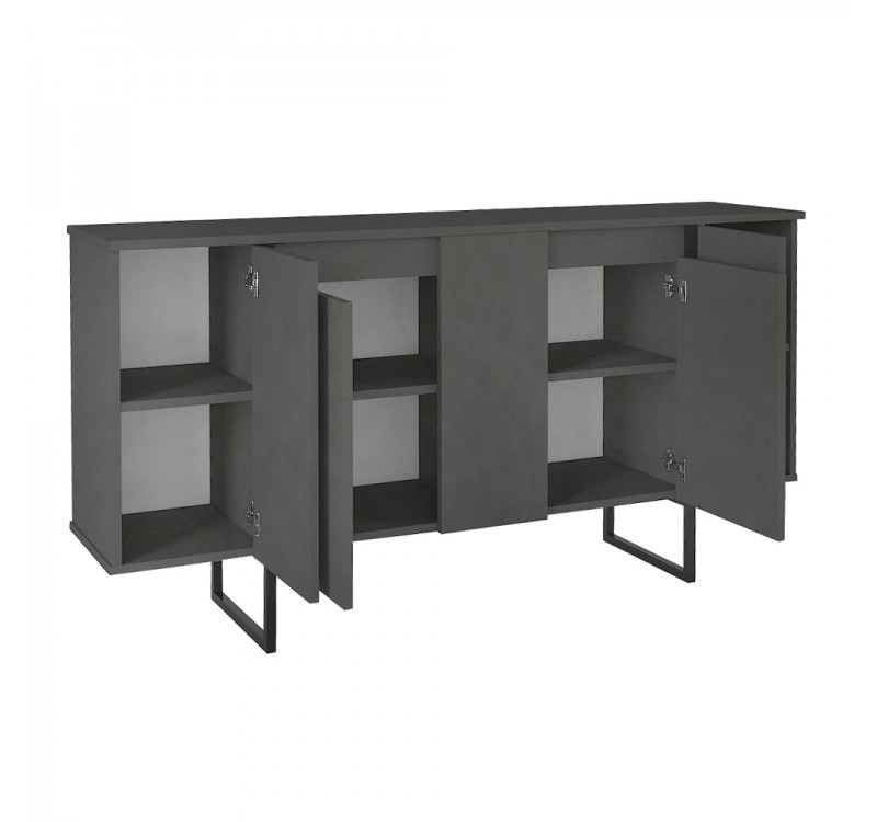 Μπουφές Orontes Megapap χρώμα ανθρακί 160x35,2x80εκ.