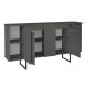 Μπουφές Orontes Megapap χρώμα ανθρακί 160x35,2x80εκ.