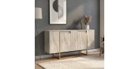 Μπουφές Orontes Megapap χρώμα travertine - χρυσό 160x35,2x80εκ.