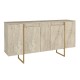 Μπουφές Orontes Megapap χρώμα travertine - χρυσό 160x35,2x80εκ.