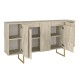 Μπουφές Orontes Megapap χρώμα travertine - χρυσό 160x35,2x80εκ.