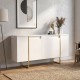 Μπουφές Orontes Megapap χρώμα λευκό - χρυσό 160x35,2x80εκ.