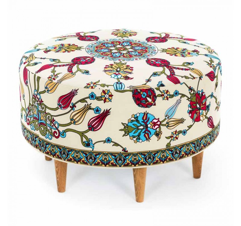 Σκαμπώ Rimini Megapap υφασμάτινο πολύχρωμο 65x65x40εκ.