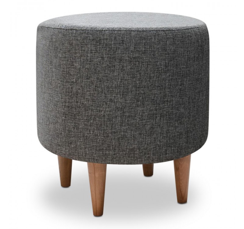 Σκαμπώ Liza Megapap υφασμάτινο χρώμα γκρι 40x40x42εκ.