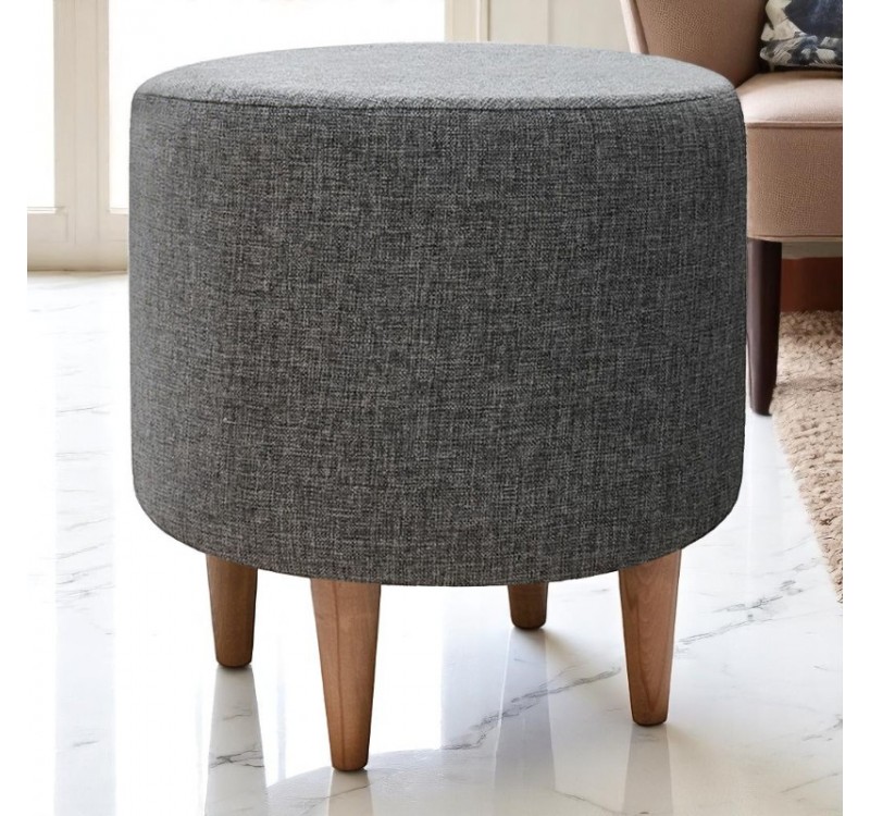 Σκαμπώ Liza Megapap υφασμάτινο χρώμα γκρι 40x40x42εκ.