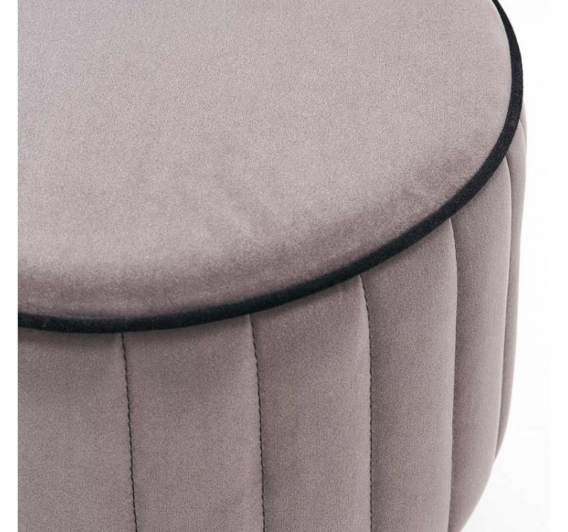 Σκαμπώ Rose Megapap βελούδινο χρώμα γκρι 40x40x40εκ.