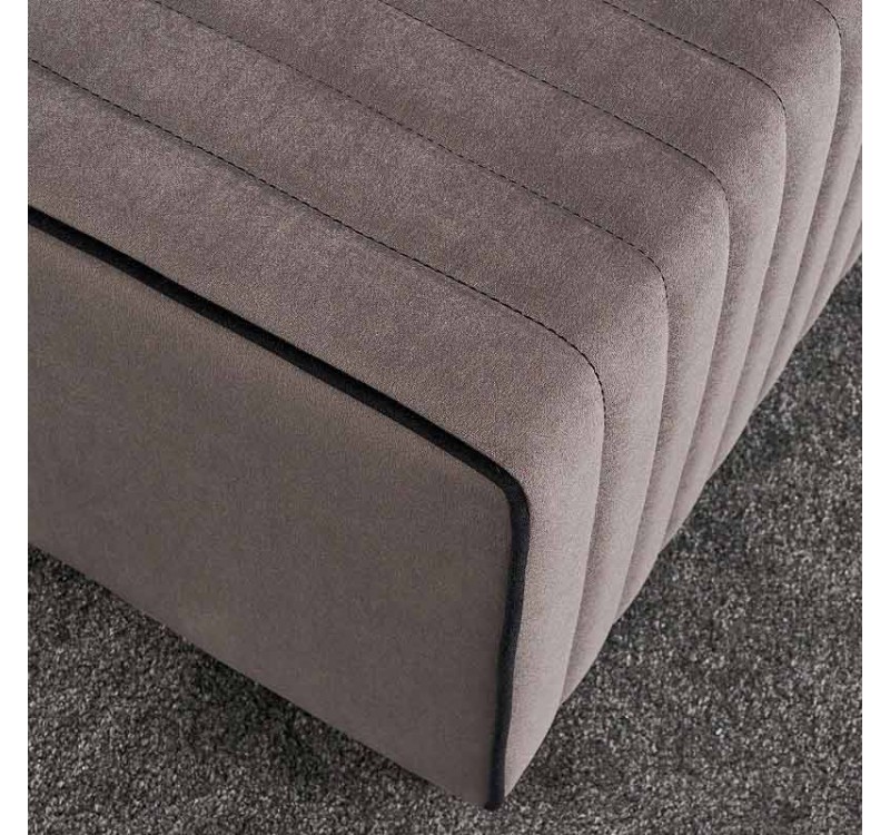 Σκαμπώ Mabel Megapap βελούδινο χρώμα γκρι 80x40x40εκ.