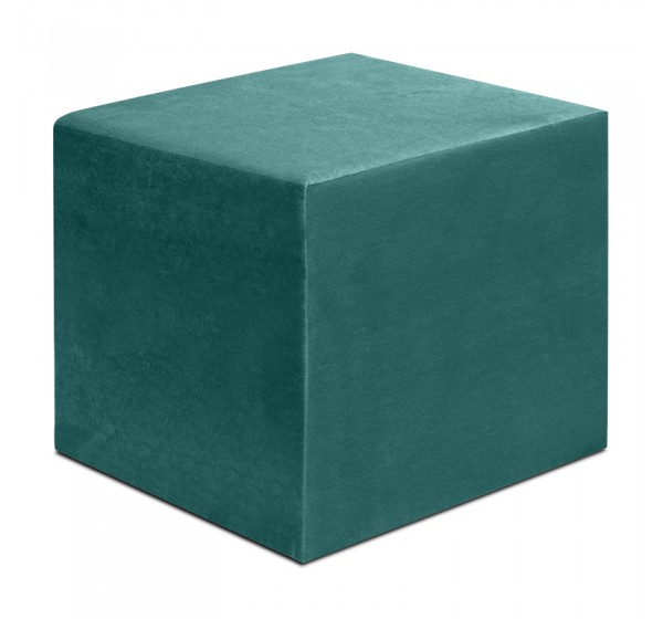 Σκαμπώ April Megapap βελούδινο χρώμα κυπαρισσί 40x40x40εκ.