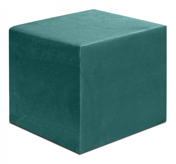 Σκαμπώ April Megapap βελούδινο χρώμα κυπαρισσί 40x40x40εκ.