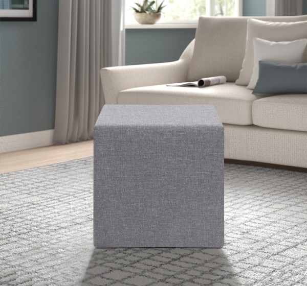 Σκαμπώ Linda Megapap υφασμάτινο χρώμα γκρι 40x40x40εκ.