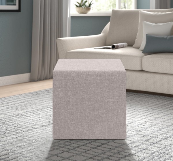 Σκαμπώ Linda Megapap υφασμάτινο χρώμα μπεζ 40x40x40εκ.