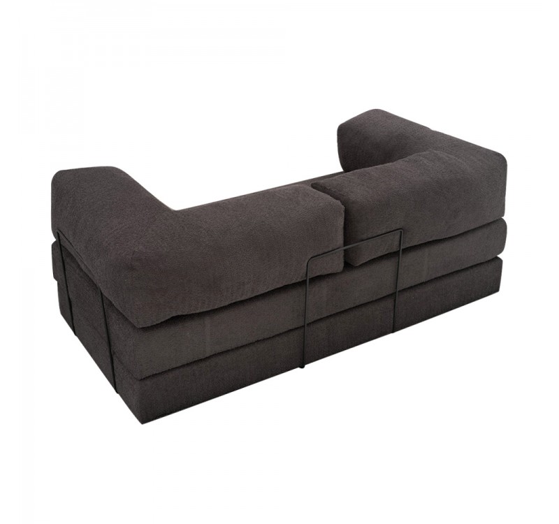 Καναπές - κρεβάτι Comfort Megapap τριθέσιος υφασμάτινος χρώμα ανθρακί 190x95x75εκ.