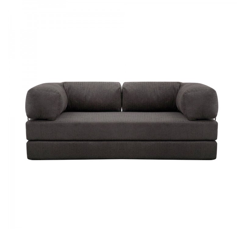 Καναπές - κρεβάτι Comfort Megapap τριθέσιος υφασμάτινος χρώμα ανθρακί 190x95x75εκ.