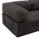 Καναπές - κρεβάτι Comfort Megapap τριθέσιος υφασμάτινος χρώμα ανθρακί 190x95x75εκ.