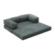 Καναπές - κρεβάτι Comfort Megapap τριθέσιος υφασμάτινος χρώμα μέντα 190x95x75εκ.