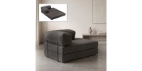 Καναπές - κρεβάτι Comfort Megapap διθέσιος υφασμάτινος χρώμα ανθρακί 140x95x75εκ.