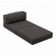 Πολυθρόνα - κρεβάτι Comfort Megapap υφασμάτινη χρώμα ανθρακί 95x95x75εκ.