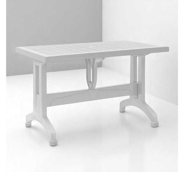 Τραπέζι πολυπροπυλενίου Callan Megapap χρώμα λευκό 140x80x73εκ.