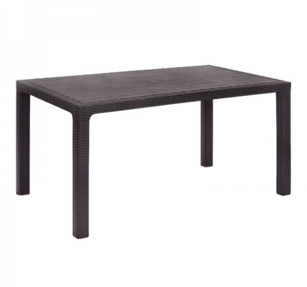 Τραπέζι πολυπροπυλενίου Kalan Megapap χρώμα καφέ 150x90x75εκ.